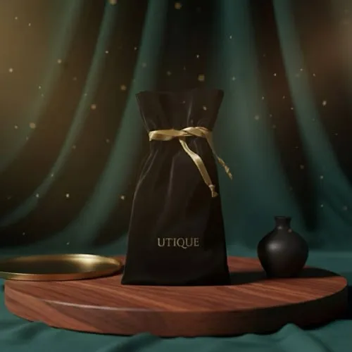 Aksamitny woreczek na perfumy duży 11 × 20,5 cm UTIQUE FM WORLD – zdjęcie aranżacyjne
