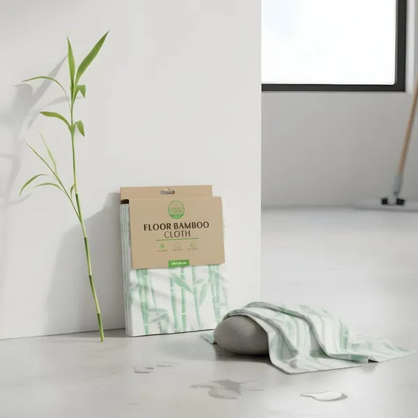 Bambusowa ściereczka do podłogi 50 × 50 cm SMART & CLEAN BIO FM WORLD – zdjęcie aranżacyjne