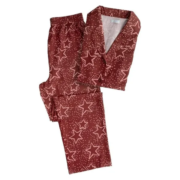 Burgundowa satynowa piżama – rozmiar S AVON