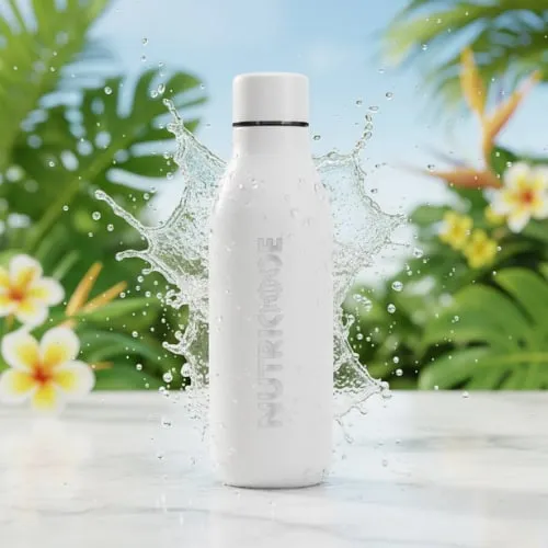 Butelka termiczna 550 ml biała NUTRICODE FM WORLD – zdjęcie aranżacyjne