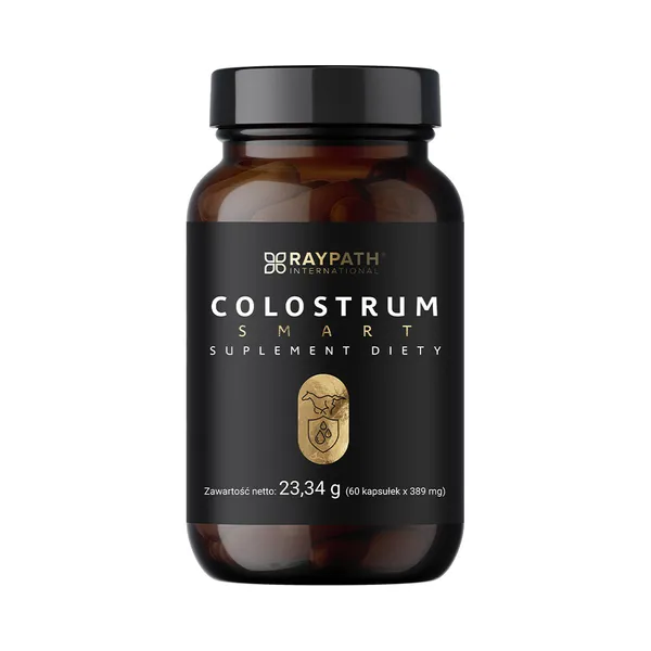 Colostrum SMART Raypath — butelka suplementu, 60 kapsułek