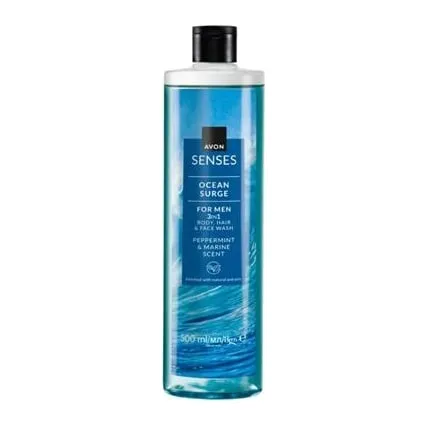 Żel do mycia ciała i włosów dla Niego Ocean Surge Senses 500 ml AVON