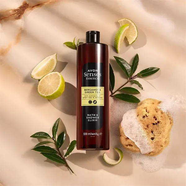 Eliksir do kąpieli i pod prysznic Bergamotka i Zielona herbata Senses 500 ml AVON – zdjęcie 3