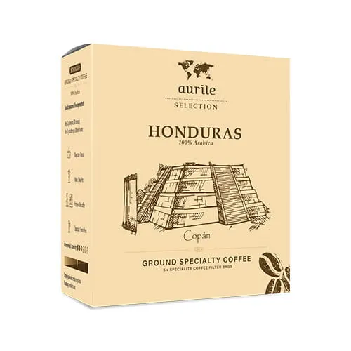 Kawa mielona Honduras w torebkach z filtrem 5 x 10 g AURILE FM WORLD