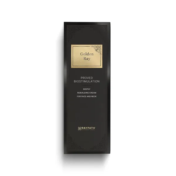 Czarne opakowanie kremu Golden Ray Raypath 50 ml