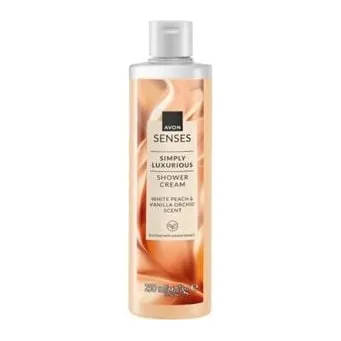 Kremowy żel pod prysznic Biała brzoskwinia i wanilia Senses 250 ml AVON