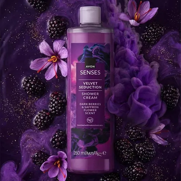 Kremowy żel pod prysznic Velvet Seduction Senses 250 ml AVON – zdjęcie 2