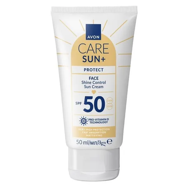 Matujący krem do opalania twarzy z SPF 50 Avon Care Sun+ 50 ml