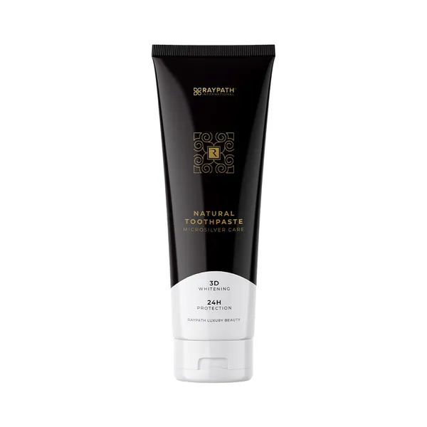 Czarna tubka Natural Toothpaste Microsilver Care Raypath 100 ml