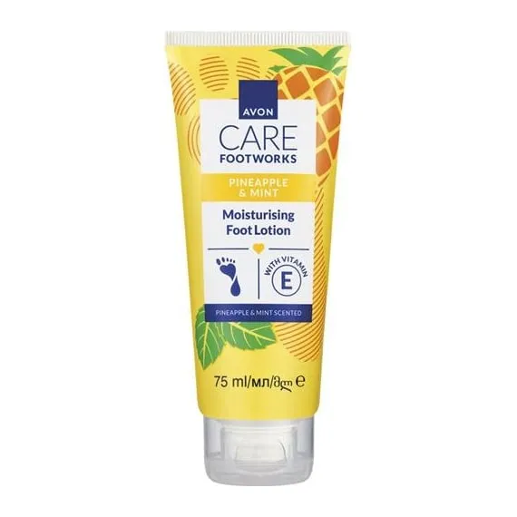 Nawilżający balsam do stóp Ananas i mięta Foot Works 75 ml AVON