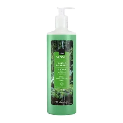 Żel do mycia ciała i włosów dla Niego Jungle Rainburst Senses 720 ml AVON