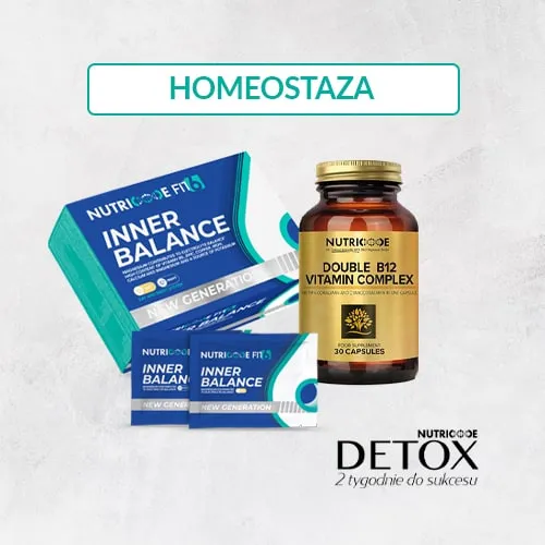 NUTRICODE DETOX zestaw Oczyszczenie i Homeostaza Inner Balance + Double B12 FM WORLD