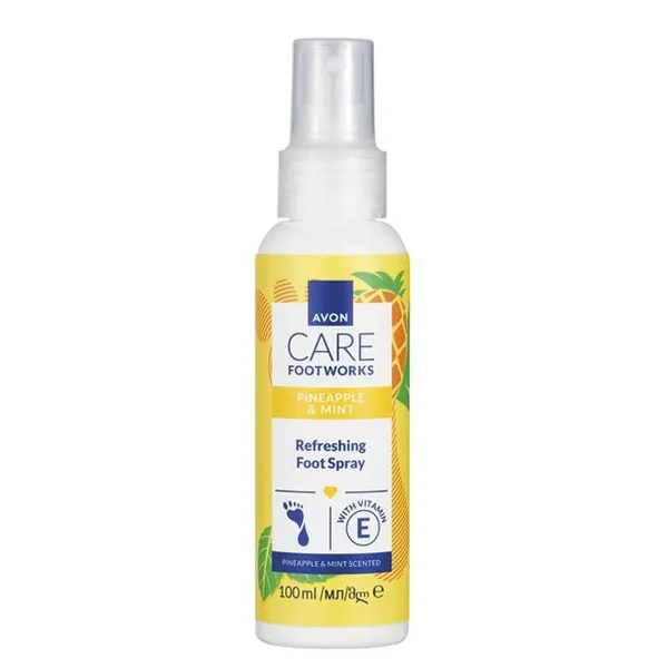 Odświeżający spray do stóp Ananas i mięta Foot Works 100 ml AVON