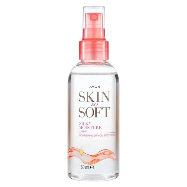 Nawilżająco-odżywczy olejek do ciała w sprayu z olejkiem arganowym Skin So Soft 150 ml AVON