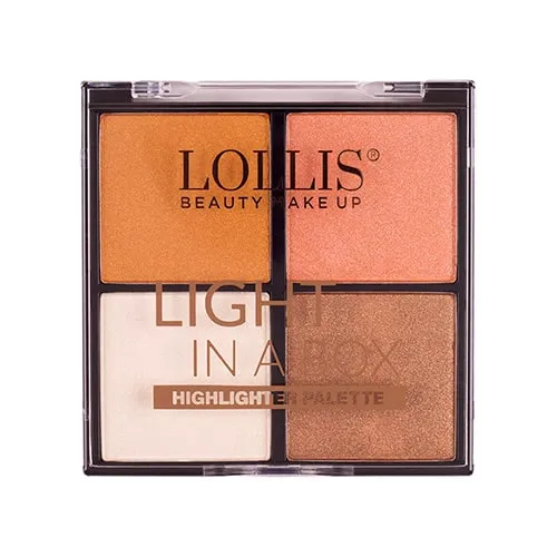 Paleta rozświetlaczy 4 kolory nr 03 28 g LOLLIS