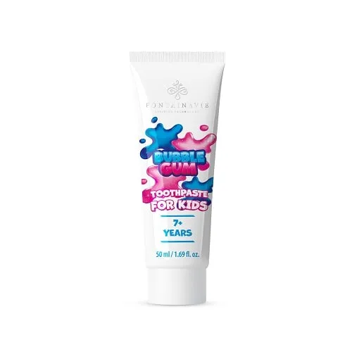 Pasta do zębów dla dzieci o smaku gumy balonowej 50 ml FONTAINAVIE FM WORLD