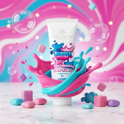 Pasta do zębów dla dzieci o smaku gumy balonowej 50 ml FONTAINAVIE FM WORLD – zdjęcie aranżacyjne