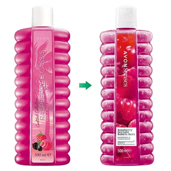 Płyn do kąpieli Raspberry Delight Senses 500 ml AVON – zdjęcie 3