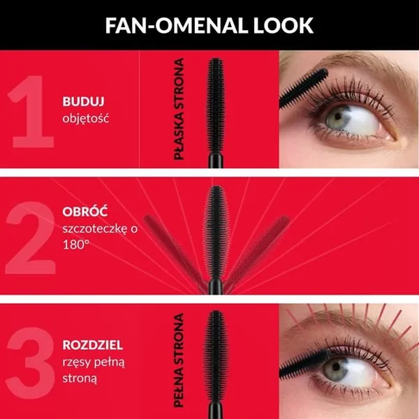 Pogrubiająco-rozdzielający tusz do rzęs Fan-Omenal Modern Navy 10 ml AVON – zdjęcie 6