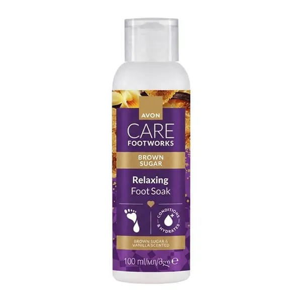 Relaksująca kąpiel do stóp Brązowy cukier Foot Works 100 ml AVON