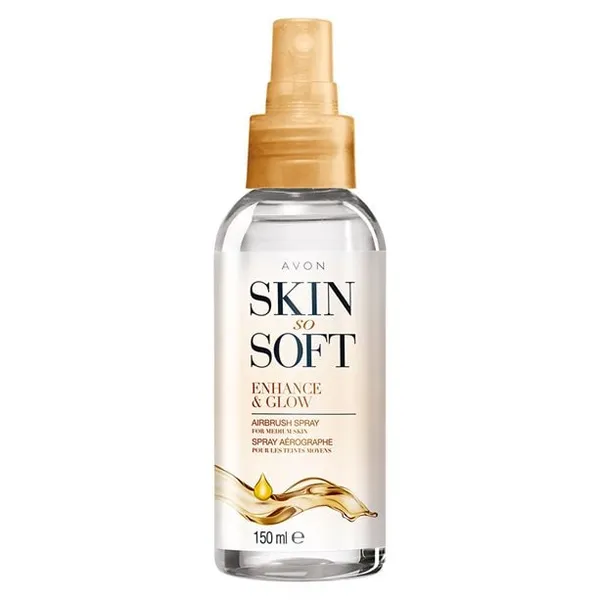 Rozświetlający olejek opalający w sprayu Skin So Soft 150 ml AVON