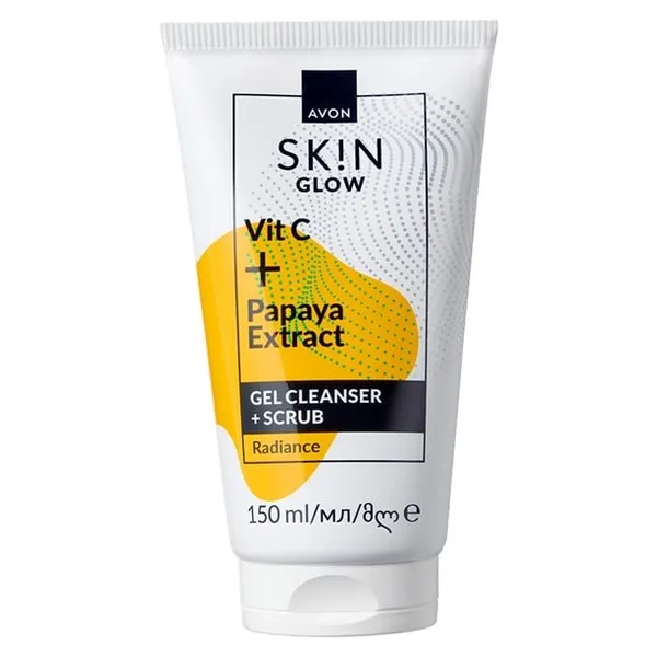 Rozświetlający żel do mycia twarzy i peeling 2 w 1 150 ml AVON