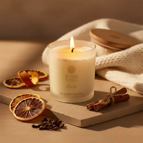 Świeca sojowa Relaxing Evening 180 ml PURE ROYAL ECO FM WORLD – zdjęcie aranżacyjne