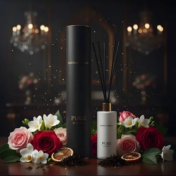Trzcinki zapachowe Home Ritual 20 100 ml PURE BLACK EDITION FM WORLD – zdjęcie aranżacyjne