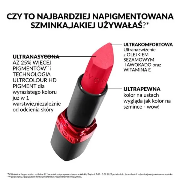 Ultramatowa szminka Ultra Colour 2 BFF 3,6 g AVON – zdjęcie 3