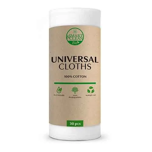 Uniwersalne ściereczki bawełniane 30 szt. SMART & CLEAN BIO FM WORLD