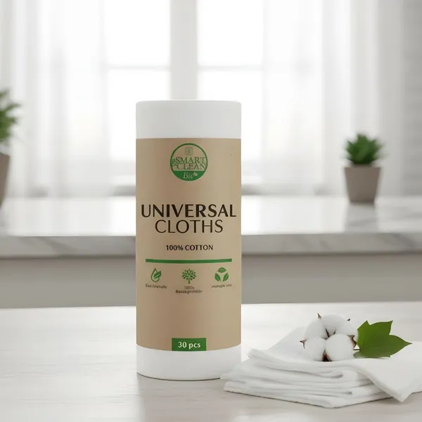 Uniwersalne ściereczki bawełniane 30 szt. SMART & CLEAN BIO FM WORLD – zdjęcie aranżacyjne