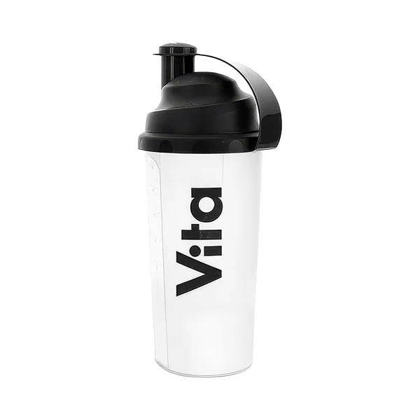 Vita Shaker Raypath 700 ml — przezroczysty shaker z czarną pokrywą