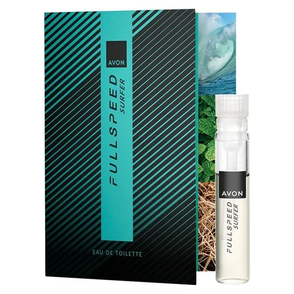 Woda toaletowa Full Speed Surfer – ulotka z próbką 0,6 ml AVON