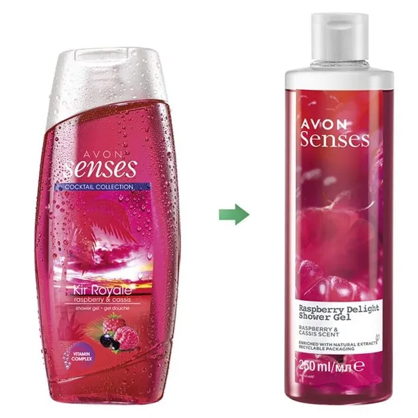Żel pod prysznic Raspberry Delight Senses 250 ml AVON – zdjęcie 3
