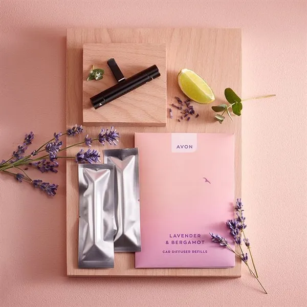 Zestaw 2 wkładów do odświeżacza powietrza do samochodu Lawenda i bergamotka AVON – zdjęcie 2