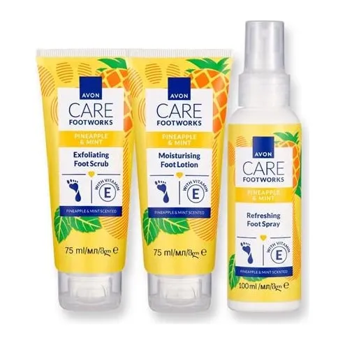 Zestaw do pielęgnacji stóp Ananas i Mięta Foot Works AVON