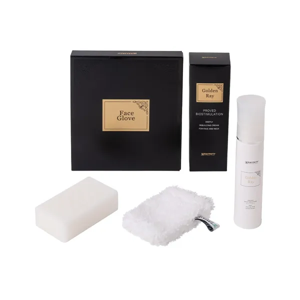 Zestaw Mini SPA Raypath 690 z kremem Golden Ray, Face Glove i białym mydłem 100 g