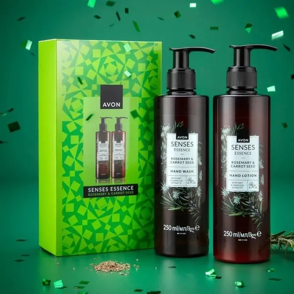 Zestaw upominkowy Senses Essence Rozmaryn i nasiona marchwi 2 szt. AVON – zdjęcie 2